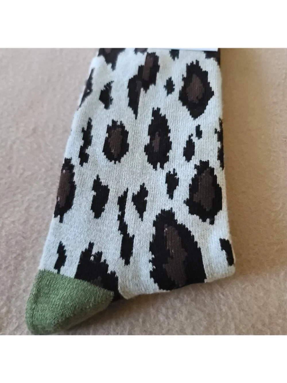 2 Pairs Urban Outfitters Crew Socks One Size Unisex Animal Print + Acid Wash NEW